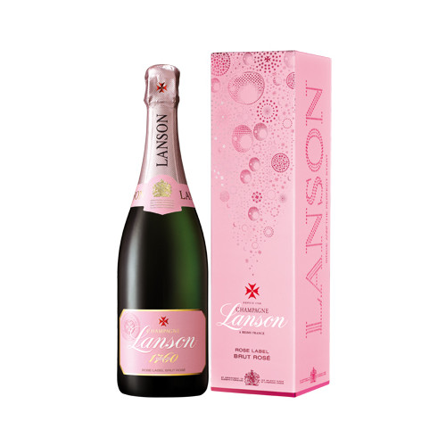 Lanson Rose Label NV 75cl in Gift Box