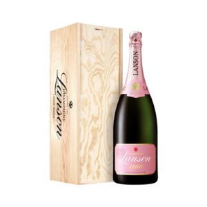Lanson Rose Label NV Magnum (1.5 ltr) in Wood Box