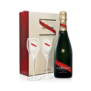 Mumm Cordon Rouge Brut NV 75cl + 2 Glasses Set
