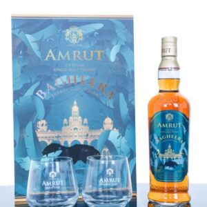 Amrut Bagheera Indian Single Malt Whisky Gift Set with 2 Glasses (700ml)