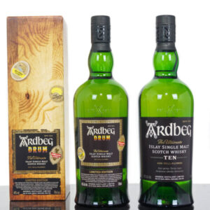 Ardbeg Drum Islay Single Malt Scotch Whisky PLUS Ardbeg 10 Years Old (2 x 700ml)