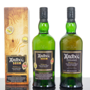 Ardbeg Drum Islay Single Malt Scotch Whisky PLUS Ardbeg Uigeadail (2 x 700ml)