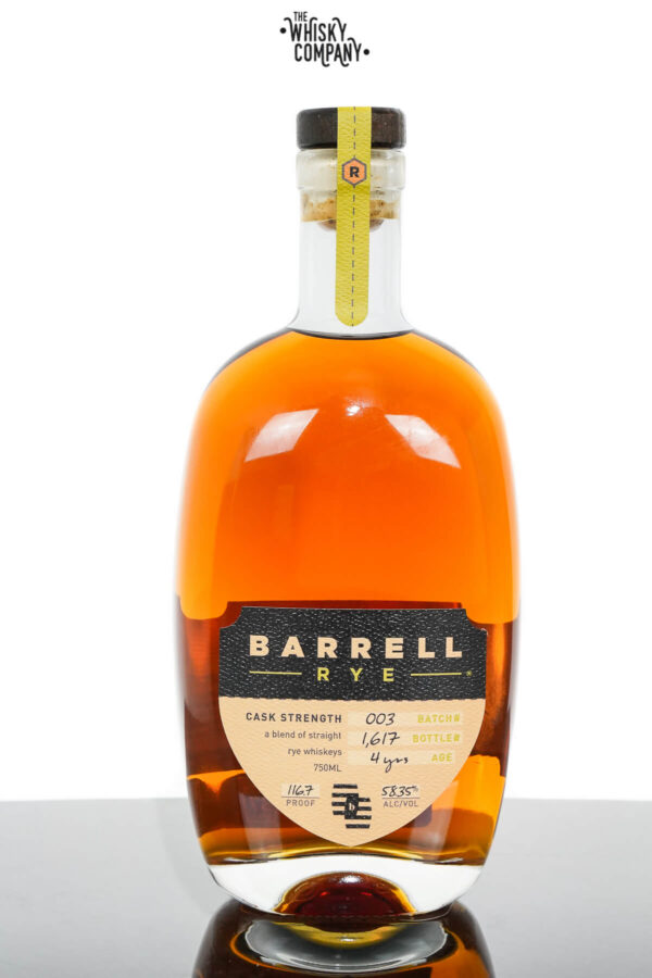 Barrel Craft Spirits 4 Years Old Cask Strength Rye – Batch 003 (750ml)
