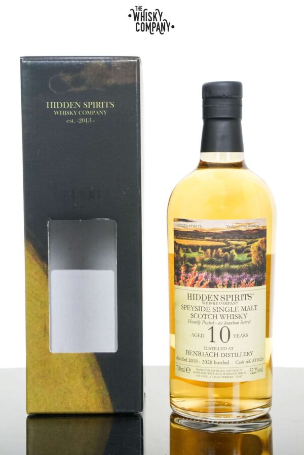 BenRiach 2010 Aged 10 Years Speyside Single Malt Scotch Whisky – Cask #AT1020 Hidden Spirits (700ml)