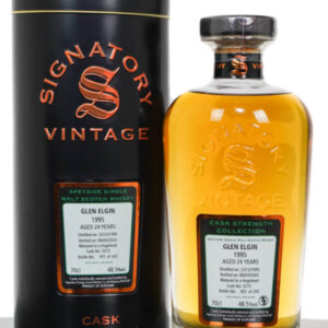 Glen Elgin 1995 Aged 29 Years Cask Strength Speyside Single Malt Scotch Whisky – Signatory Vintage (700ml)