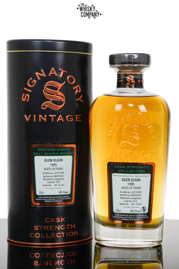Glen Elgin 1995 Aged 29 Years Cask Strength Speyside Single Malt Scotch Whisky – Signatory Vintage (700ml)