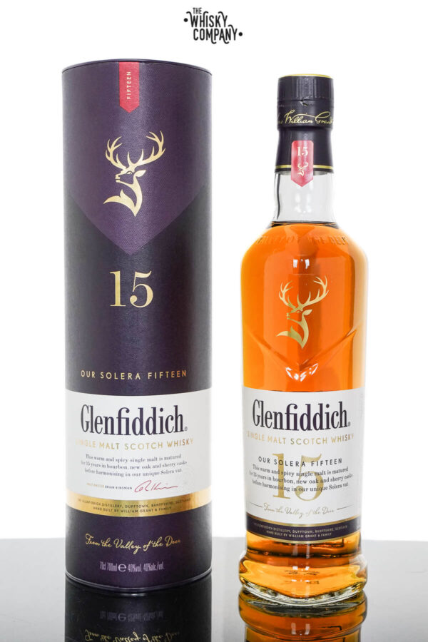 Glenfiddich 15 Years Old Solera Speyside Single Malt Scotch Whisky (750ml)