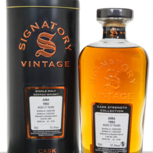 Isle of Jura 1992 Aged 32 Years Cask Strength Single Malt Scotch Whisky – Signatory Vintage (700ml)