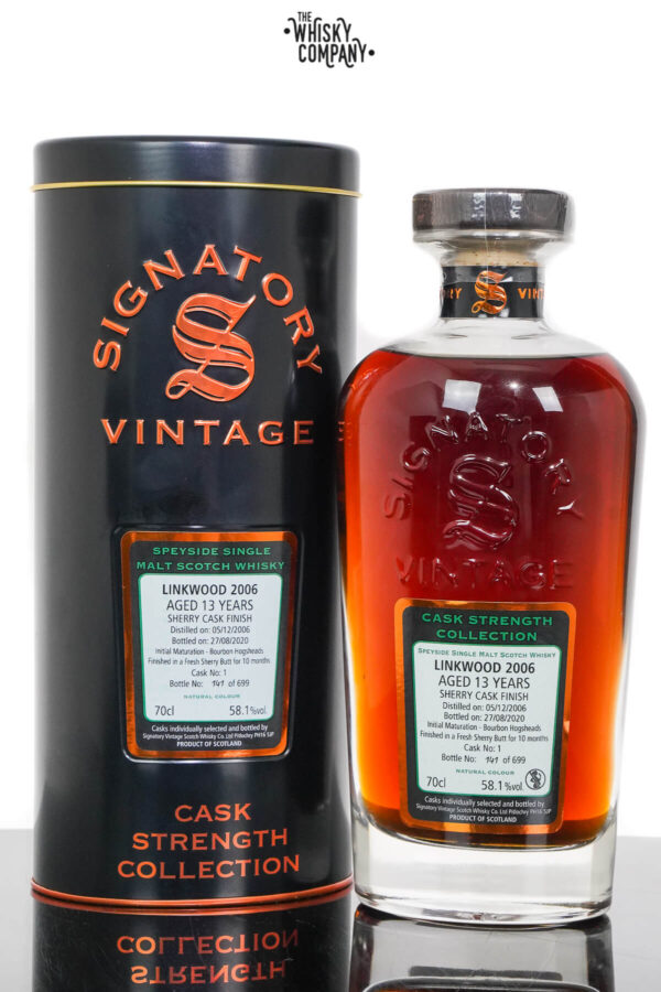 Linkwood 2006 Aged 16 Years Cask Strength Single Malt Scotch Whisky – Signatory Vintage (700ml)