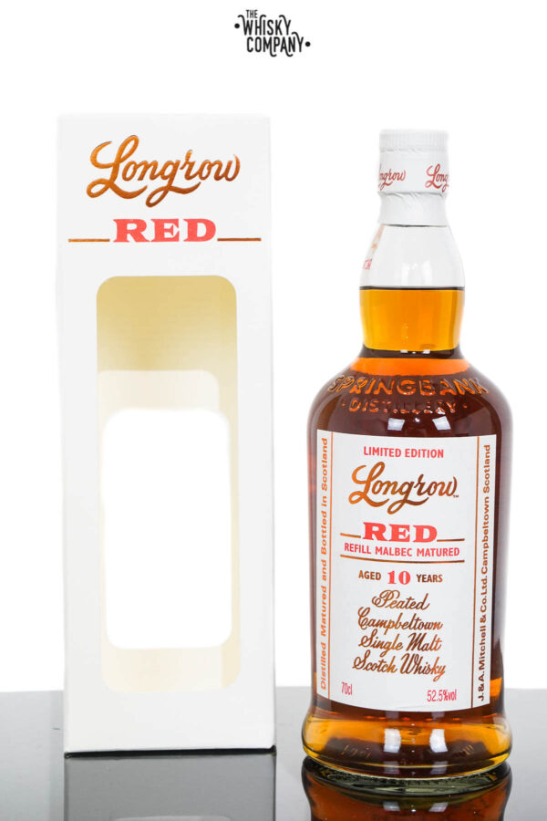 Longrow Red Aged 10 Years Refill Malbec Cask Matured Peated Campbeltown Single Malt Scotch Whisky (700ml)