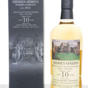 Mannochmore 2011 Aged 10 Years Speyside Single Malt Scotch Whisky – Cask #MN1121 Hidden Spirits (700ml)