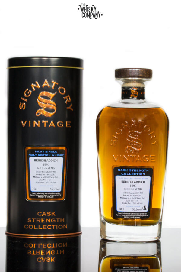 Bruichladdich 1990 Aged 26 Years Single Malt Scotch Whisky – Signatory Vintage (700ml)