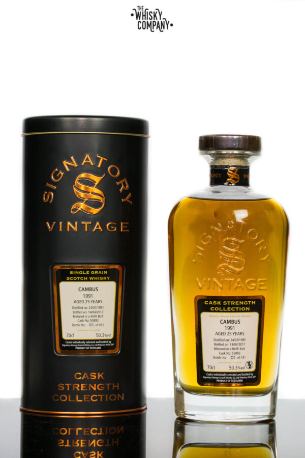 Cambus 1991 Aged 25 Years Single Grain Scotch Whisky – Signatory Vintage (700 mL)