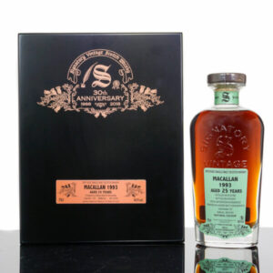 Macallan 1993 Aged 25 Years Single Malt Scotch Whisky – Signatory Vintage 30th Anniversary (700ml)
