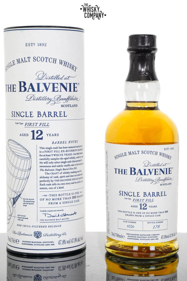 The Balvenie Aged 12 Years Single Barrel Speyside Single Malt Scotch Whisky (750ml)