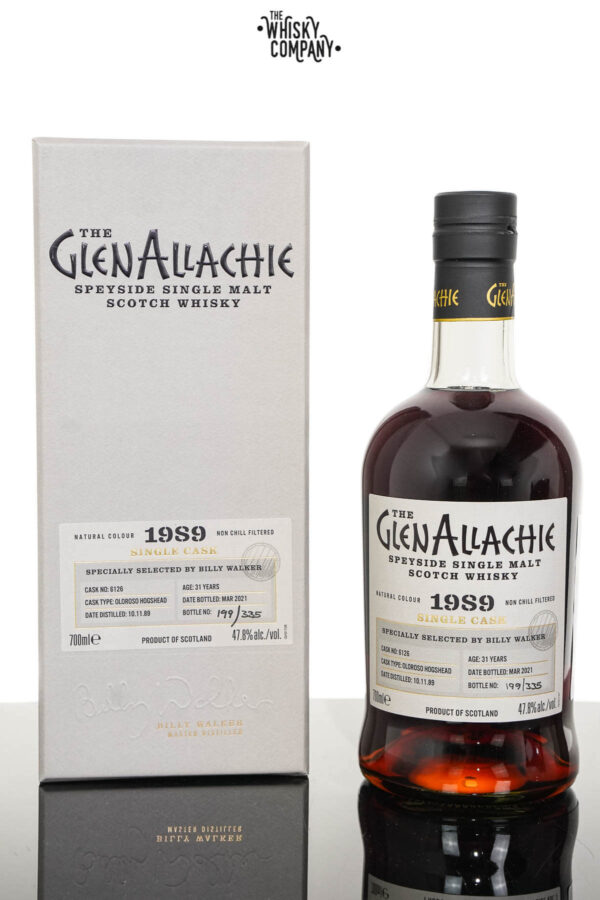 GlenAllachie 1989 Aged 31 Years Oloroso Hogshead Matured Single Malt Scotch Whisky – Cask 6126 (700ml)