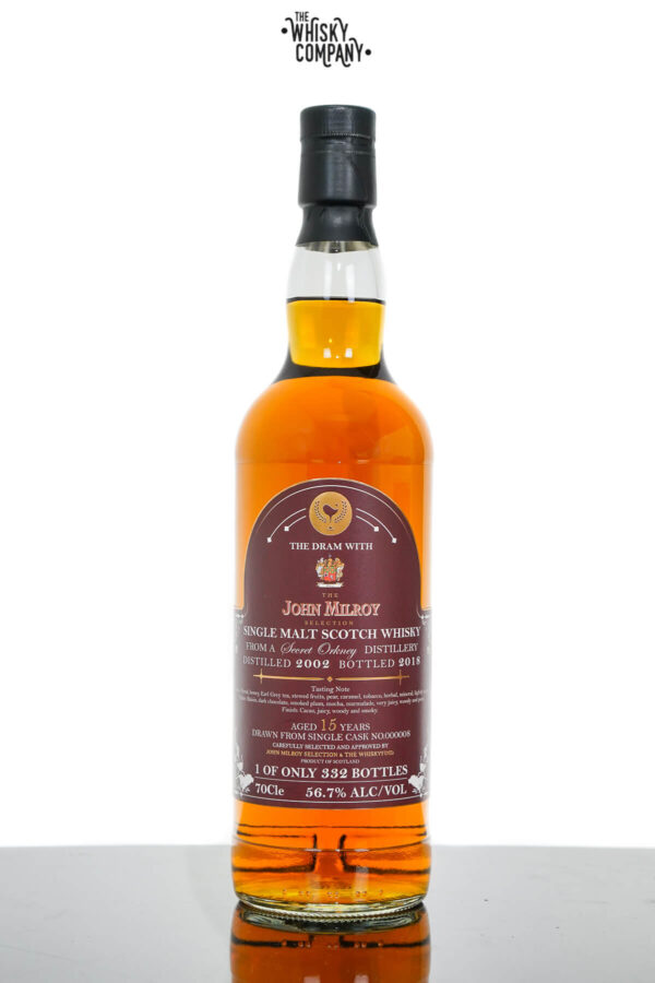 Secret Orkney Distillery 2002 Aged 22 Years Single Malt Scotch Whisky – John Milroy (700ml)