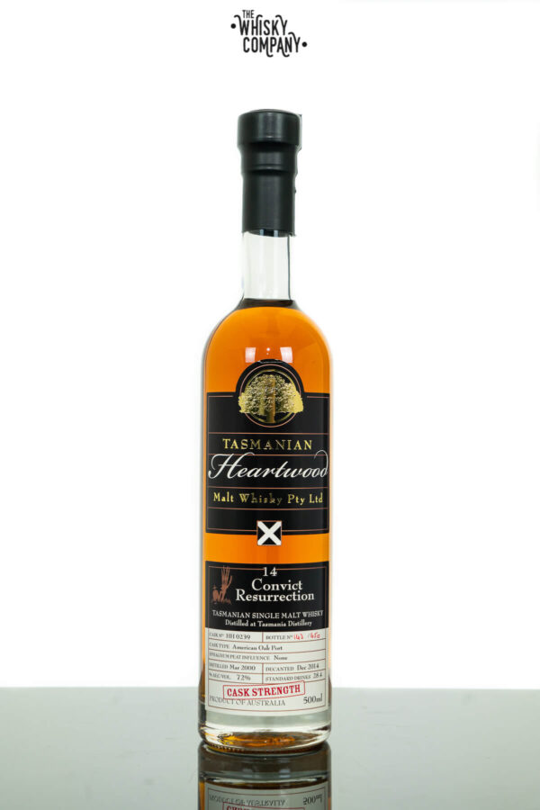 Heartwood 14 Years Old Convict Resurrection Tasmanian Single Malt Whisky (500ml)